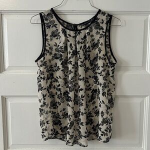 Sleeveless Floral Blouse